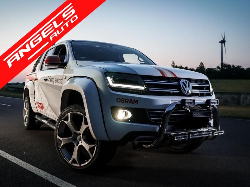 Faruri Osram LED DRL compatibile cu VW Amarok (2010-2021) Semnal Dinamic Secvential Negru - imagine 7