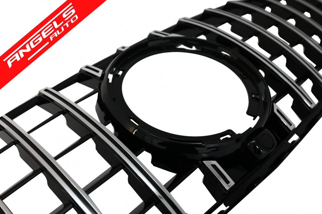 Grila compatibila cu Mercedes GLC X253 C253 (2020-Up) OffRoad GTR Design Negru-Crom - imagine 4