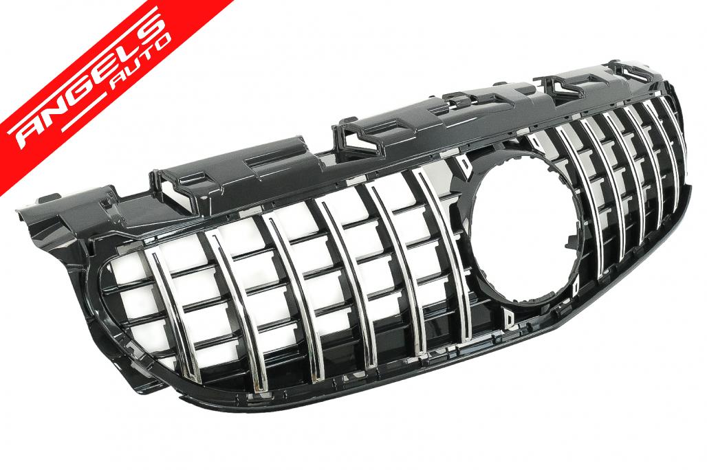 Grila compatibila cu Mercedes SLC R172 (2016-2019) GT-R Panamericana Negru Crom Look - imagine 8