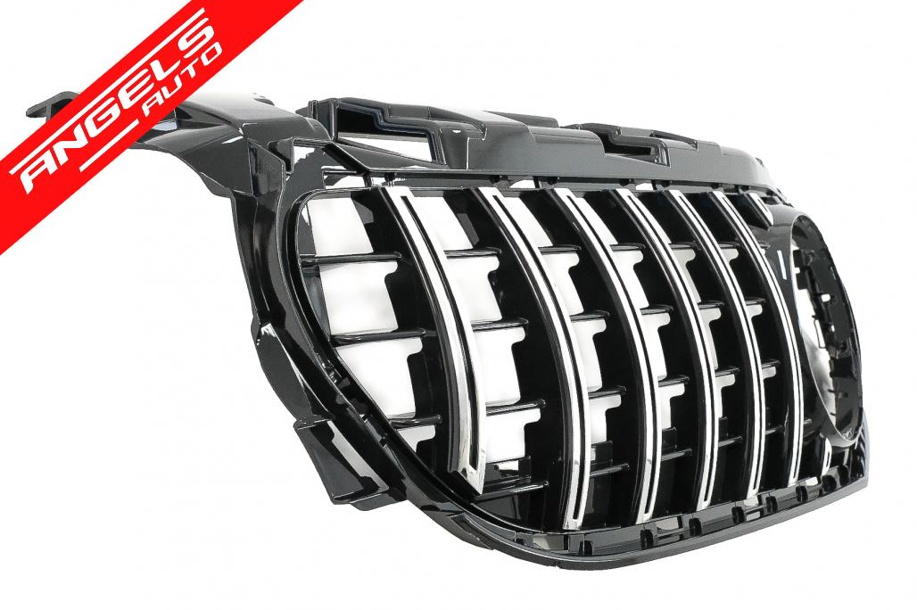 Grila compatibila cu Mercedes SLC R172 (2016-2019) GT-R Panamericana Negru Crom Look - imagine 7