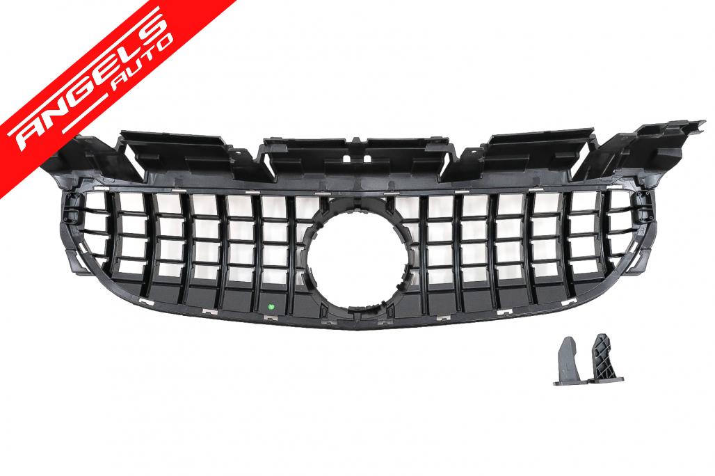 Grila compatibila cu Mercedes SLC R172 (2016-2019) GT-R Panamericana Negru Crom Look - imagine 3