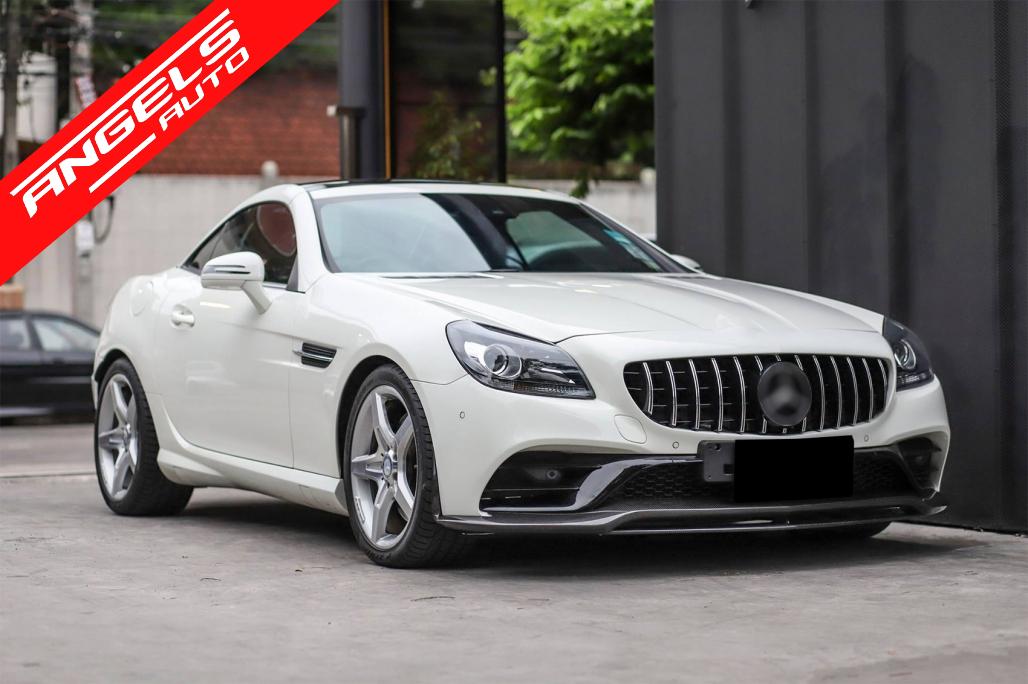 Grila compatibila cu Mercedes SLC R172 (2016-2019) GT-R Panamericana Negru Crom Look - imagine 4