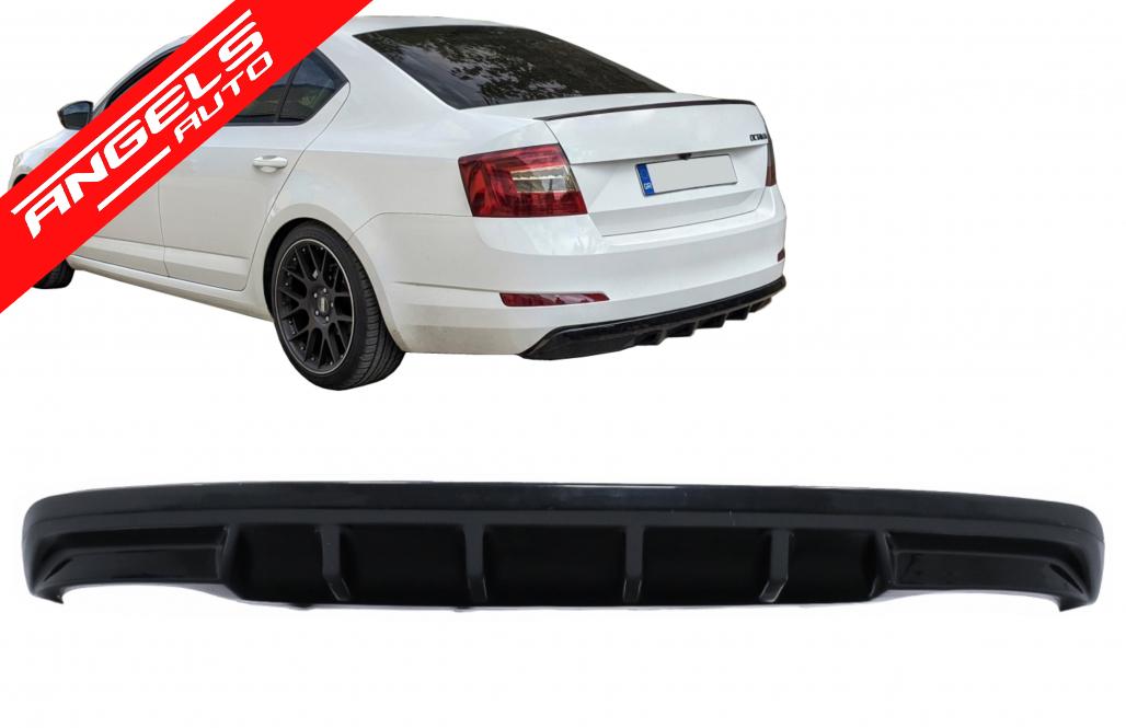 Difuzor Bara Spate compatibil cu Skoda Octavia Sedan Wagon (2013-2019) Negru Lucios - imagine 7