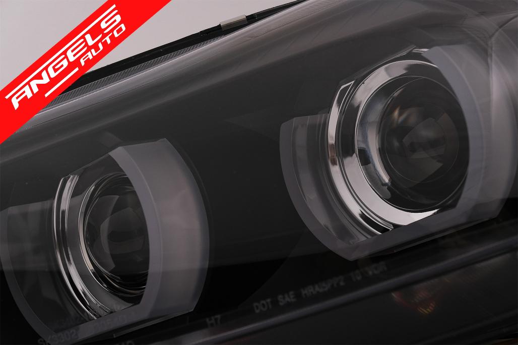 Faruri Xenon 3D Angel Eyes compatibile cu BMW E90 E91 cu AFS (2008-2011) Negru - imagine 6
