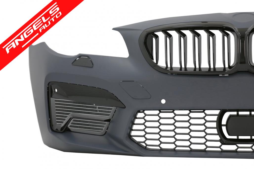 Bara Fata Grila Centrala compatibila cu BMW Seria 5 F10 F11 (11-17) M5 G30 2020 Look - imagine 2