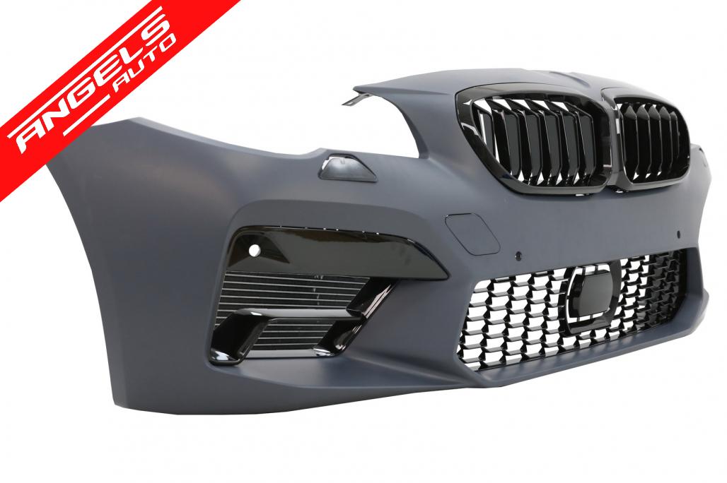 Bara Fata Grila Centrala compatibila cu BMW Seria 5 F10 F11 (11-17) M5 G30 2020 Look - imagine 3