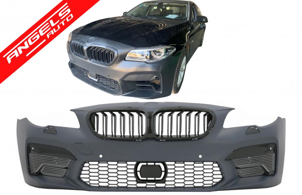 Bara Fata Grila Centrala compatibila cu BMW Seria 5 F10 F11 (11-17) M5 G30 2020 Look - imagine 8