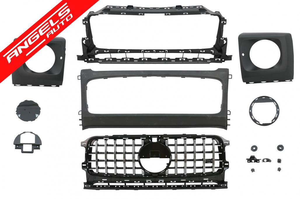 Grila cu Carcasa faruri compatibila cu Mercedes G-Class W464 W463A & G63 AMG 2018+ - imagine 6