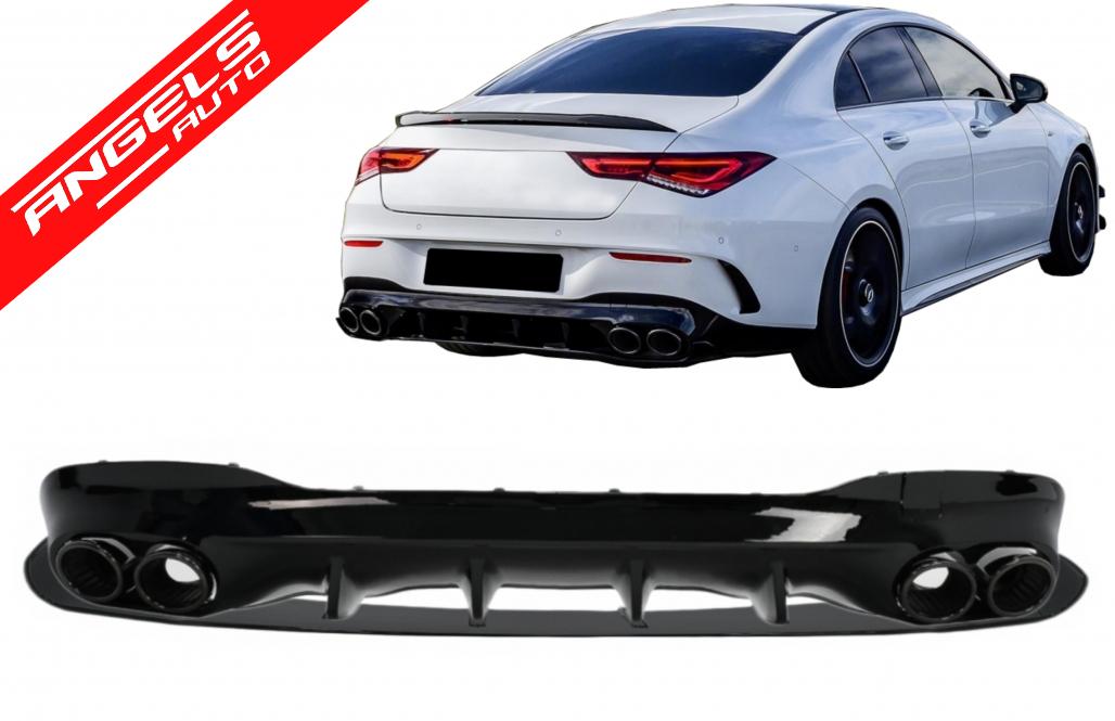 Difuzor Bara Spate cu Tobe compatibil cu Mercedes CLA X118 C118 (2019+) CLA45S Design - imagine 8