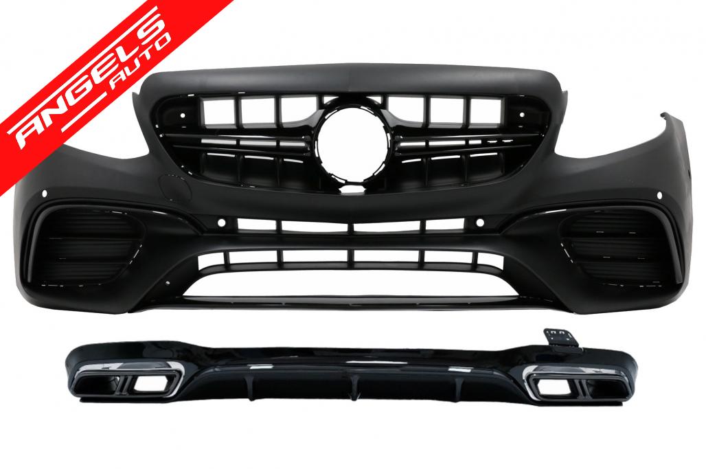 Bara Fata cu Difuzor si Tobe compatibila cu Mercedes E-Class W213 (2016-up) E63s Look