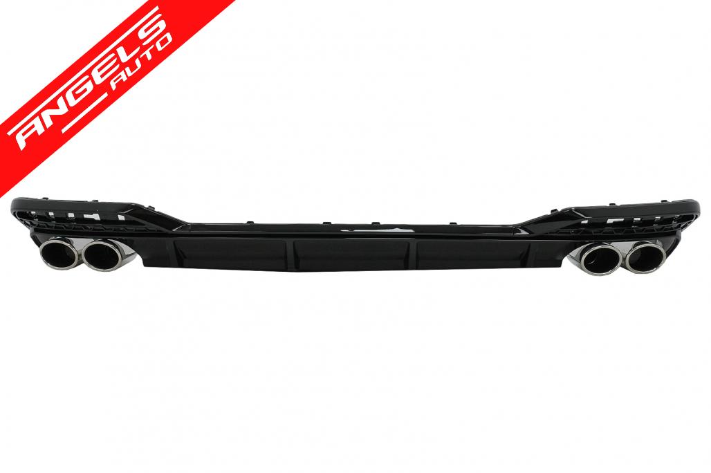 Difuzor Bara Spate compatibil cu Audi A5 F5 Facelift S-Line (2020-up) Negru Lucios