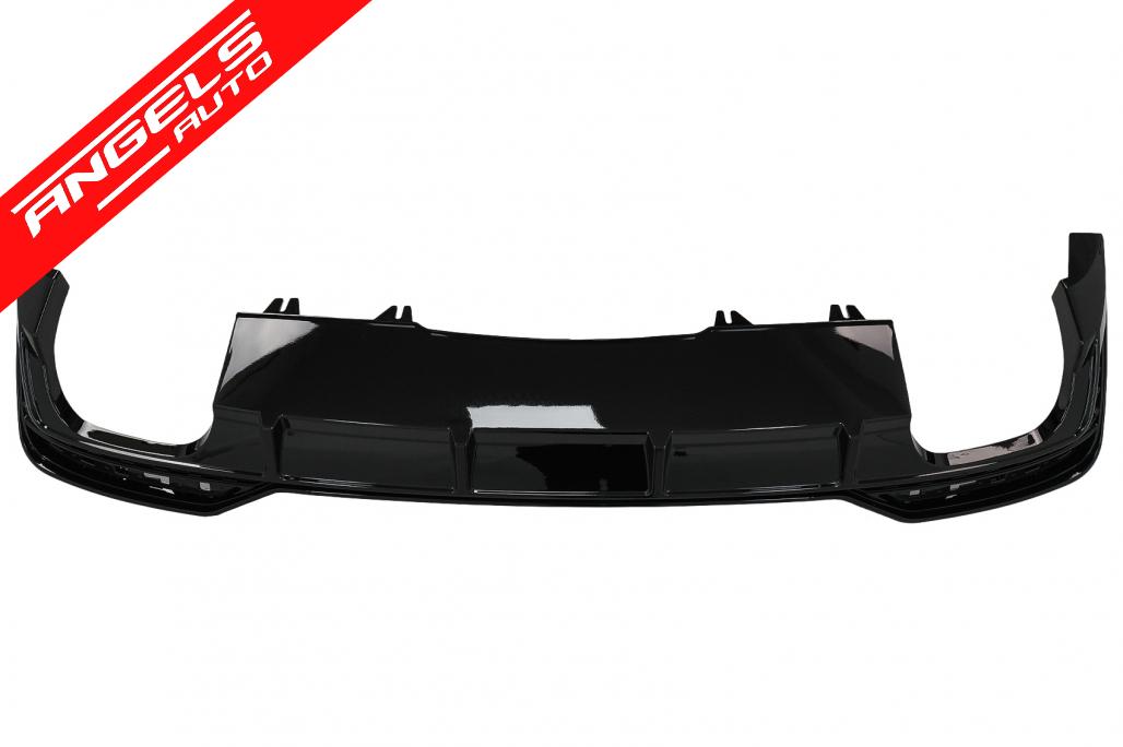 Difuzor Bara Spate compatibil cu Audi A5 F5 Facelift S-Line (2020-up) Negru Lucios - imagine 4