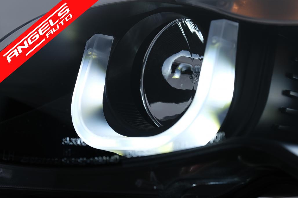 Faruri 3D U LED Angel Eyes compatibile cu BMW Seria 3 E46 Facelift (09.2001-03.2005) - imagine 3