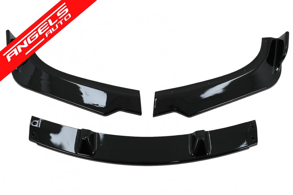 Lip Bara Fata compatibil cu BMW Seria 3 E90 E91 LCI (2008 - 2011) Negru Lucios - imagine 7