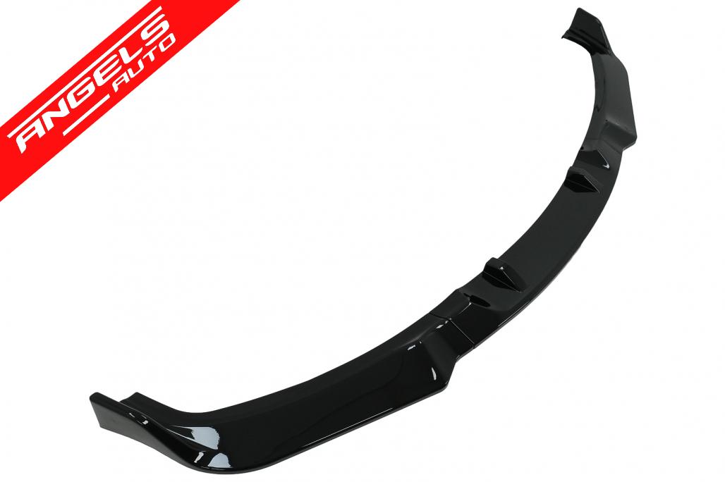 Lip Bara Fata compatibil cu BMW Seria 3 E90 E91 Non LCI (2004-2008) Negru Lucios - imagine 4