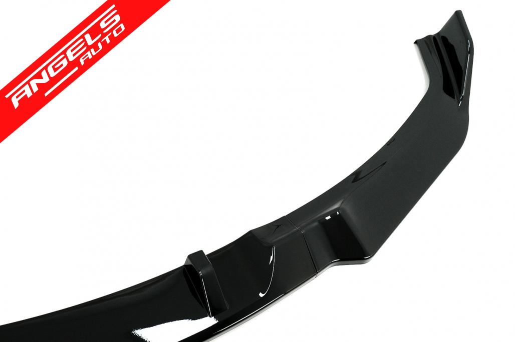 Lip Bara Fata compatibil cu BMW Seria 3 E90 E91 Non LCI (2004-2008) Negru Lucios - imagine 5