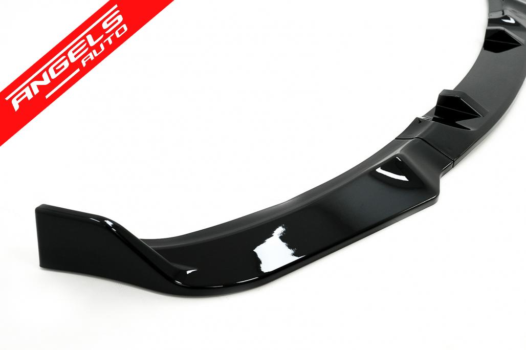 Lip Bara Fata compatibil cu BMW Seria 3 E90 E91 Non LCI (2004-2008) Negru Lucios - imagine 6