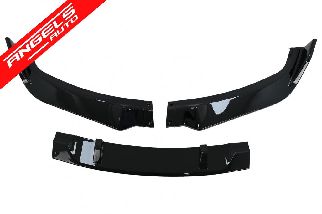 Lip Bara Fata compatibil cu BMW Seria 3 E90 E91 Non LCI (2004-2008) Negru Lucios - imagine 7