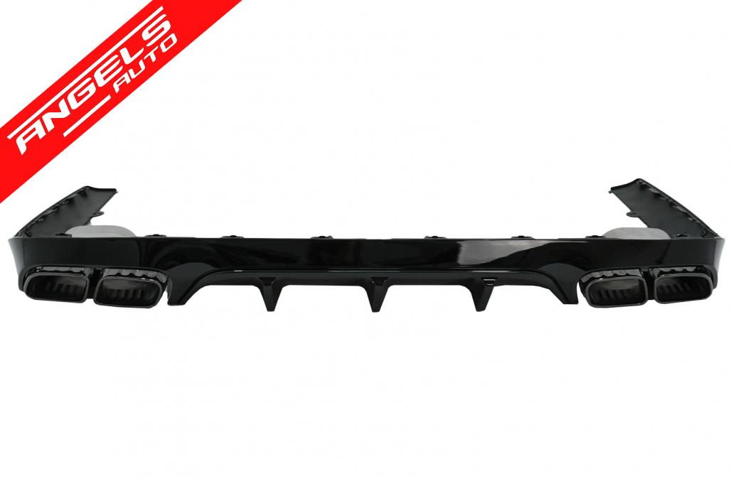 Difuzor Bara Spate compatibil cu Mercedes E-Class C238 AMG Sport Line E63 Night Look - imagine 2