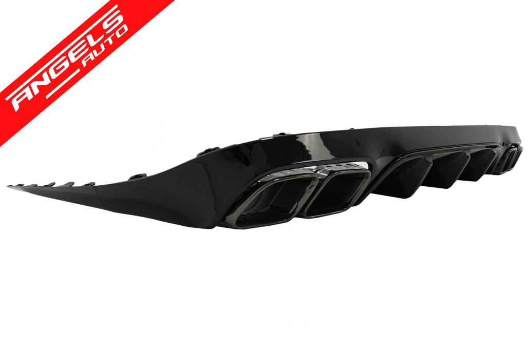 Difuzor Bara Spate compatibil cu Mercedes E-Class C238 AMG Sport Line E63 Night Look - imagine 4