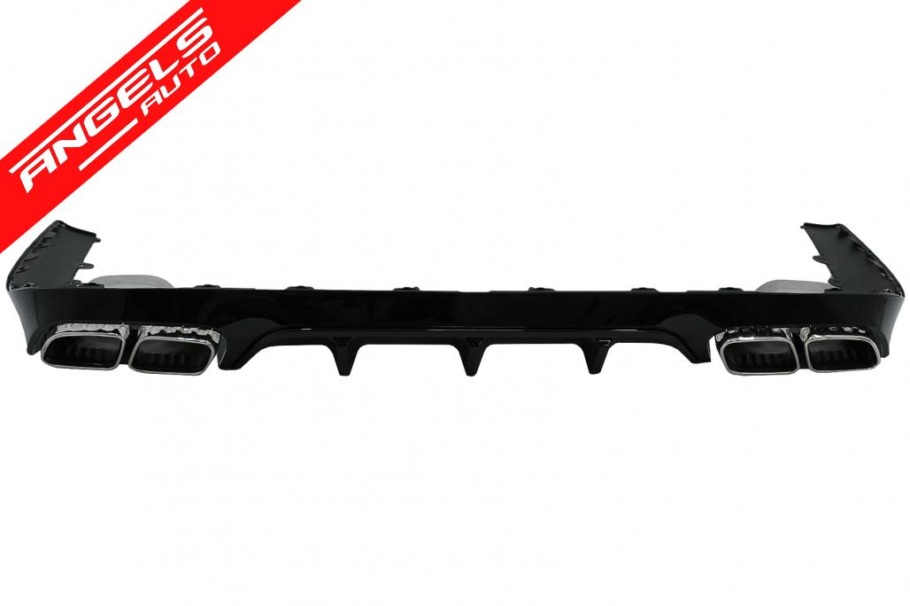 Difuzor Bara Spate compatibil cu Mercedes E-Class C238 A238 AMG Line E63 Crom Look - imagine 2
