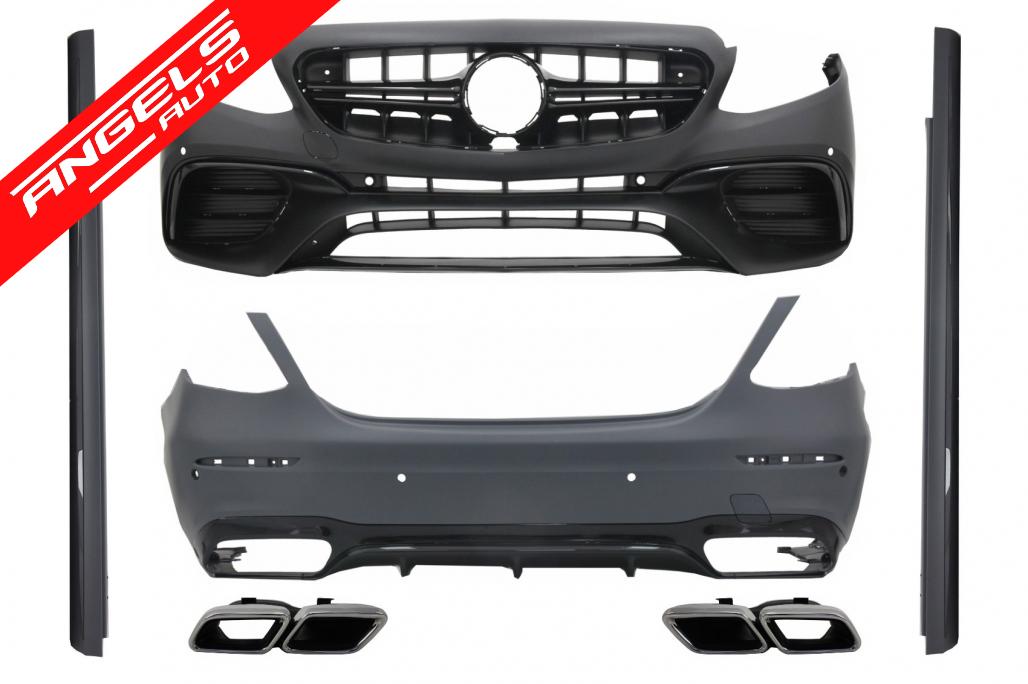 Kit exterior compatibil cu Mercedes E-Class W213 Design (2016-2019) cu Tipsuri Crom