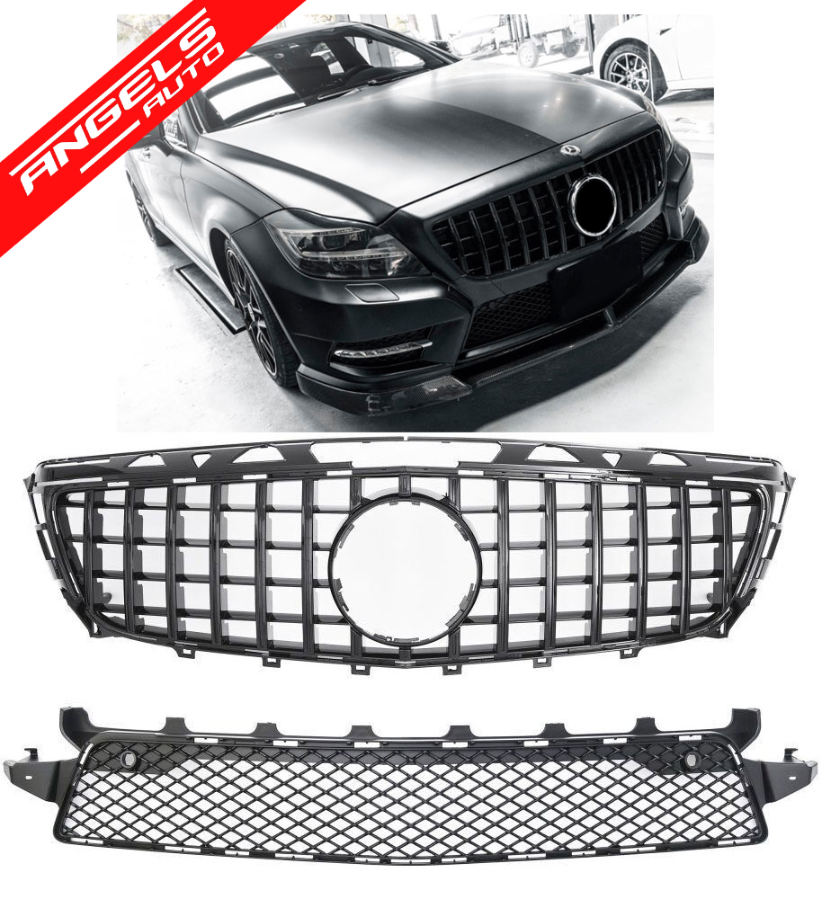 Grila Panamericana compatibila cu Mercedes CLS W218 2011-2014 Neagra - imagine 2