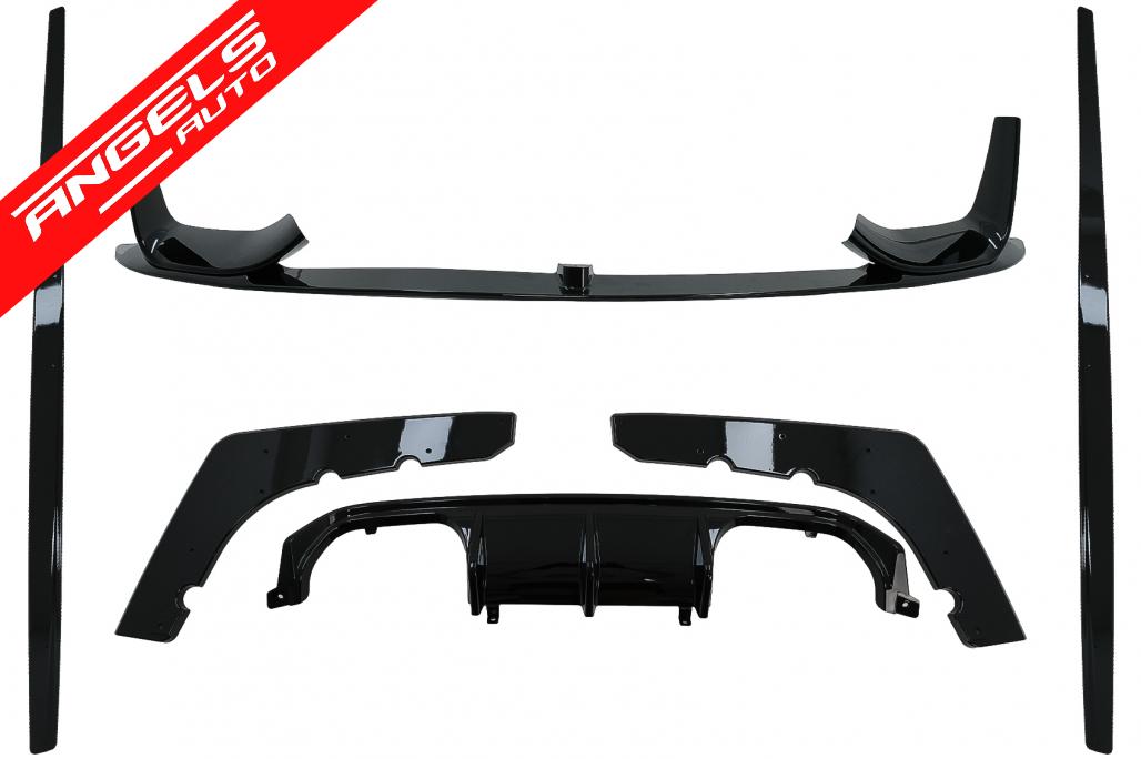 Kit Aero compatibil cu BMW F80 M3 F82 M4 (2014-2019) M Sport Design Negru Lucios