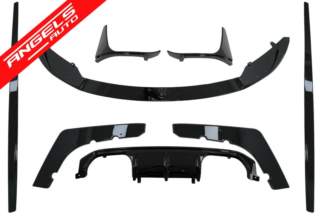 Kit Aero compatibil cu BMW F80 M3 F82 M4 (2014-2019) M Sport Design Negru Lucios - imagine 7