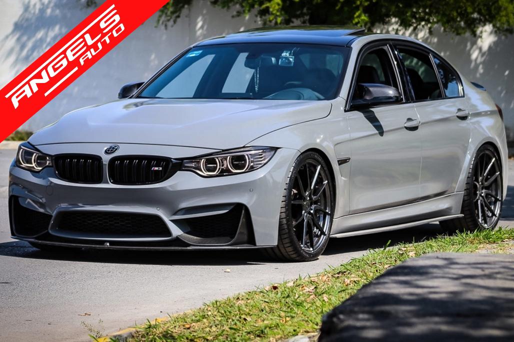 Kit Aero compatibil cu BMW F80 M3 F82 M4 (2014-2019) M Sport Design Negru Lucios - imagine 8