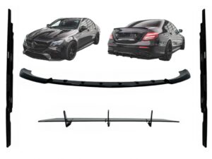 Pachet Aero compatibil cu Mercedes E-Class E63 W213 S213 (2016-2019) Negru Lucios