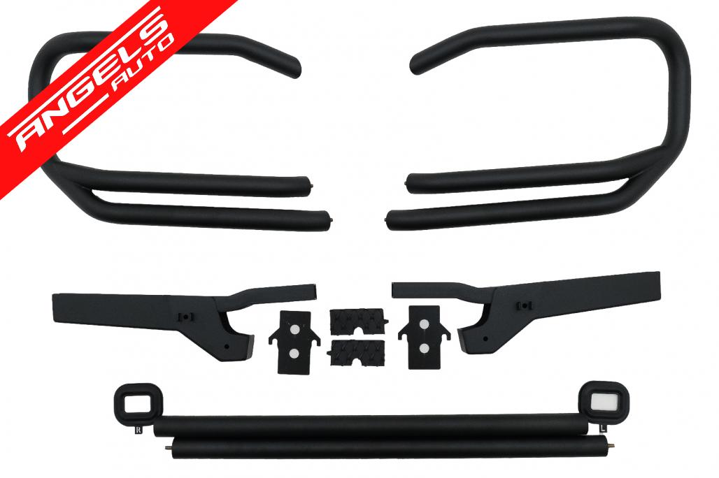BullBar compatibil cu Mercedes G-Class Facelift W463 W464 G63 (2018-2022) Negru Lucios - imagine 7