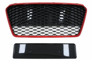 Grila fata compatibila cu Audi R8 42 (2013-2015) RS Design Negru-Rosu