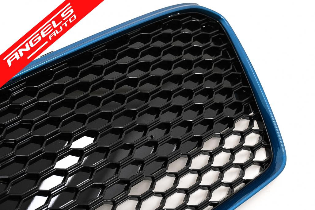 Grila fata compatibila cu Audi R8 42 (2013-2015) RS Design Negru-Albastru - imagine 3