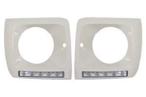 Carcase faruri Albe cu Lumini de zi compatibile cu G-class W463 (1989-2012) G65 Look