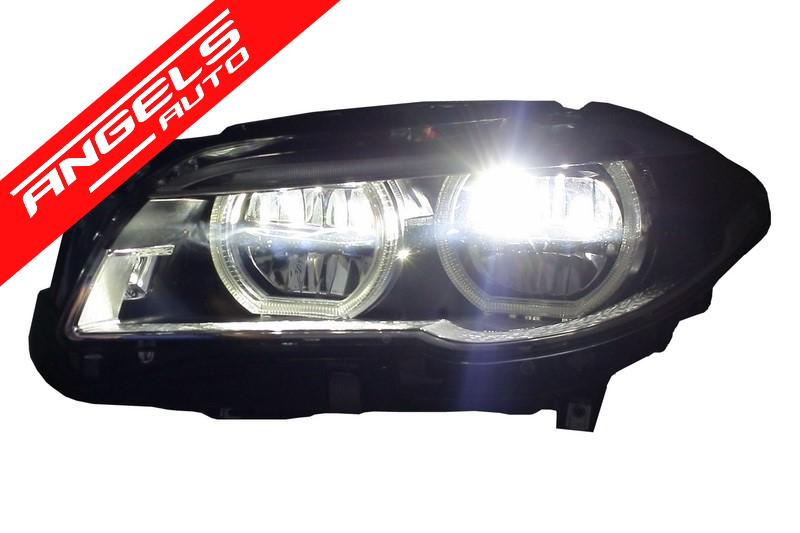 Faruri Full LED compatibile cu BMW Seria 5 F10 F11 (2011-2013) Angel Eyes - imagine 7