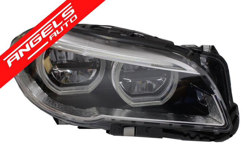 Faruri Full LED compatibile cu BMW Seria 5 F10 F11 (2011-2013) Angel Eyes - imagine 5