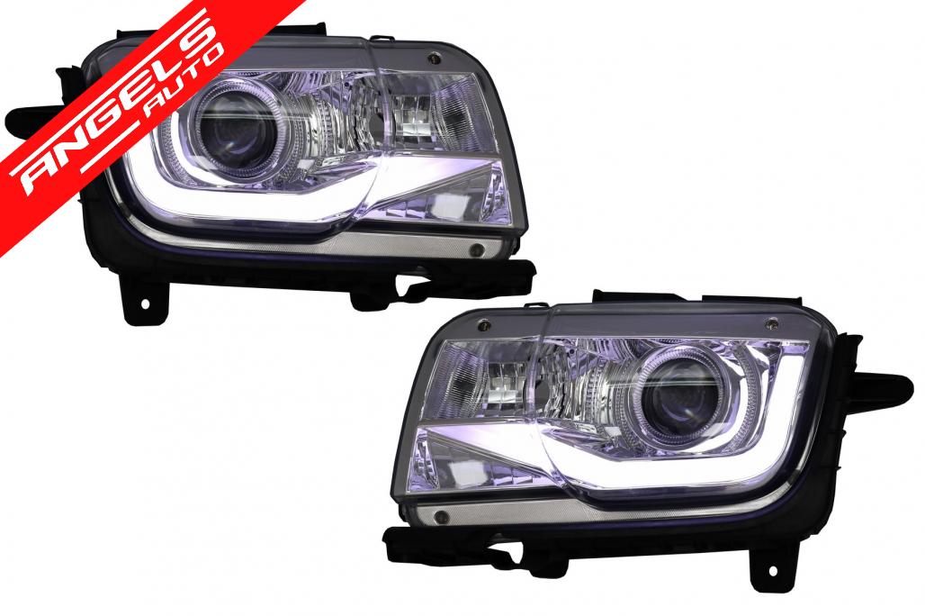 Faruri LED DRL compatibile cu Chevrolet Camaro Mk5 Non-Facelift (2009-2013) Crom - imagine 3