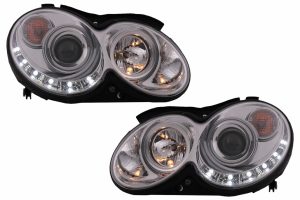 Faruri LED compatibile cu Mercedes Benz CLK W209 C209 Coupe 2003-2010 Crom