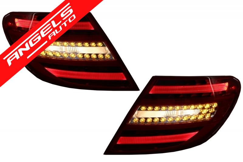 Stopuri Full LED compatibile cu Mercedes C-Class W204 (2007-2012) Facelift Design - imagine 4