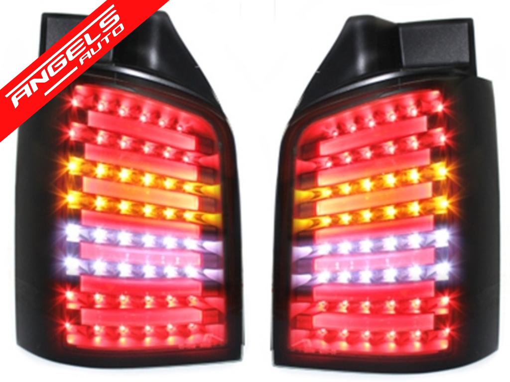 Stopuri LED compatibile cu VW T5 2003-2009 Negru Fumuriu - imagine 2