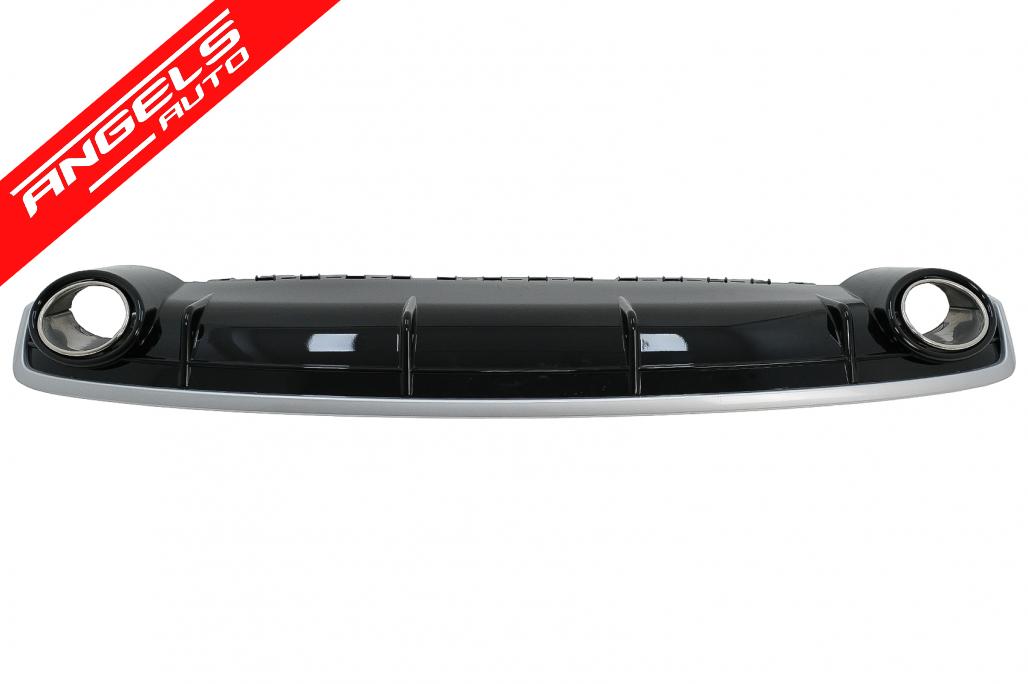 Difuzor Bara Spate Evacuare Dubla compatibil cu Audi Q7 4M (2015-2019) Bara Standard - imagine 5