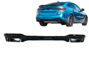 Difuzor Bara Spate Negru Lucios compatibil cu BMW Seria 2 F44 Gran Coupe M235I Look