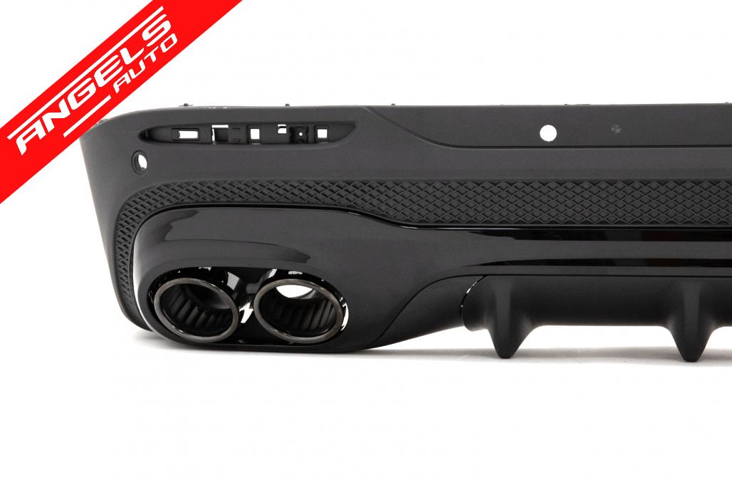 Difuzor Bara Spate cu tobe negre compatibil cu Mercedes GLB X247 SUV Night Package - imagine 6
