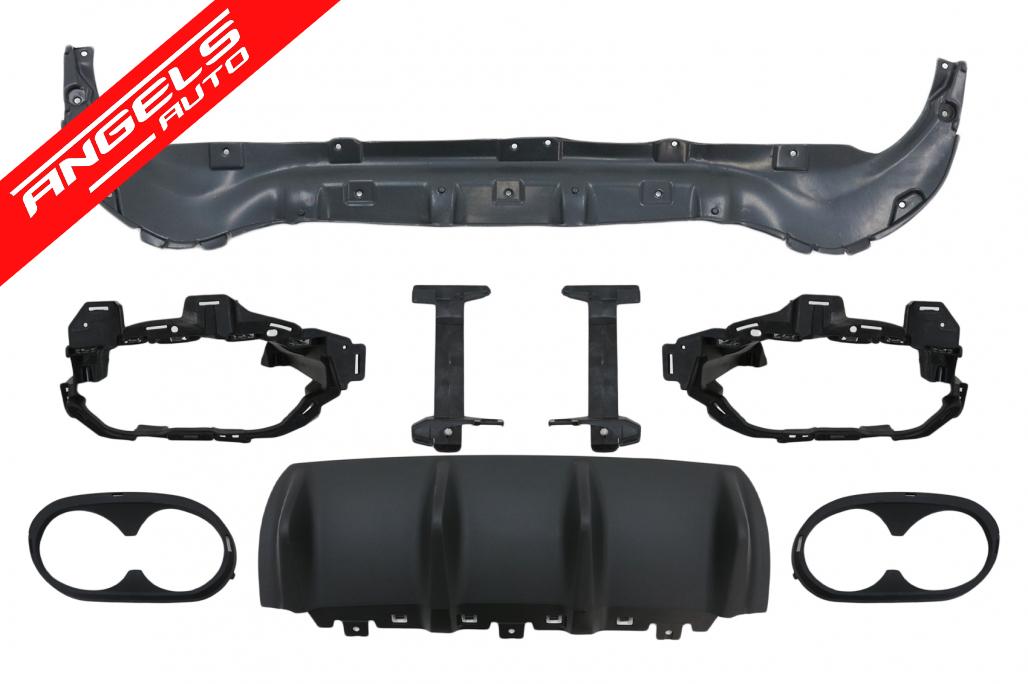 Difuzor Bara Spate cu tobe negre compatibil cu Mercedes GLB X247 SUV Night Package - imagine 8