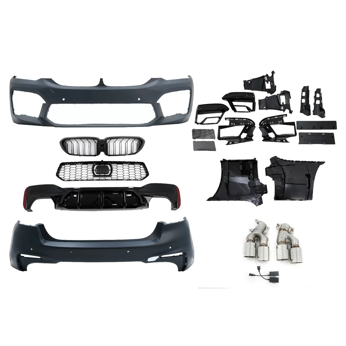Pachet compatibil cu BMW Seria 5 G30 (2017-2019) M5 Sport Look - imagine 9