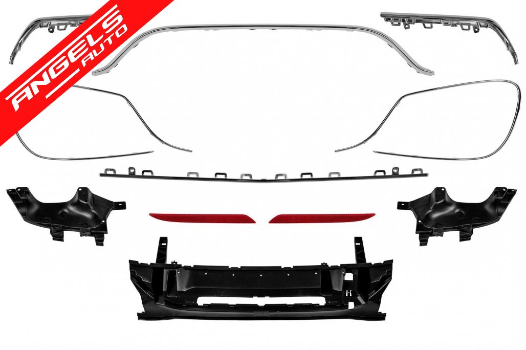 Pachet compatibil cu Mercedes S-Class W222 Facelift (2013-08.2020) S63 Black Design - imagine 5