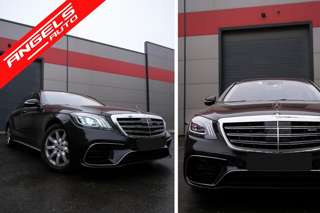 Pachet compatibil cu Mercedes S-Class W222 Facelift (2013-08.2020) S63 Black Design - imagine 7
