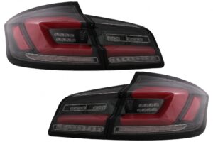 Stopuri compatibile cu BMW Seria 5 F10 (2011-2017) Led Negru cu Semnal Dinamic