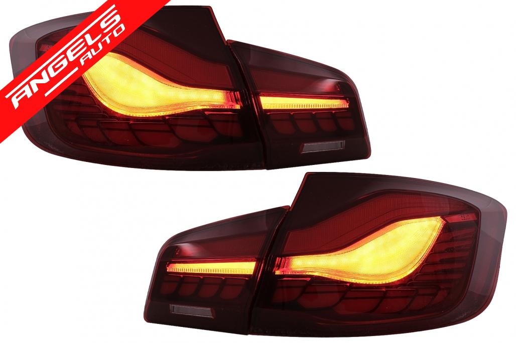 Stopuri compatibile cu BMW Seria 5 F10 (2011-2017) Rosu Clar Semnal Oled Dinamic - imagine 4